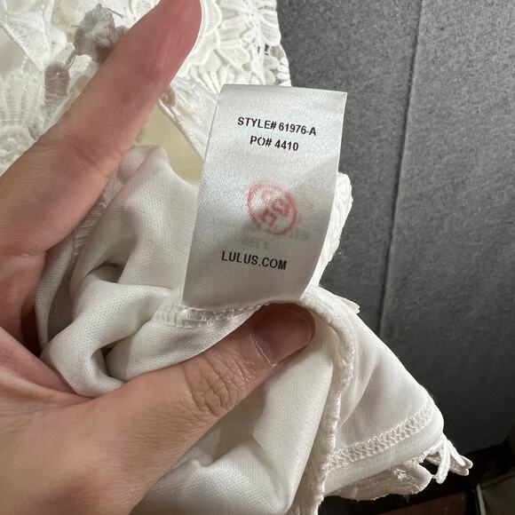 Lulus White Lace Dress Women Size Small Mini Dress Sleeveless Knee length - Picture 9 of 10